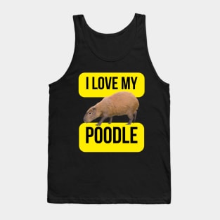 I Love My Poodle (Capybara) Tank Top